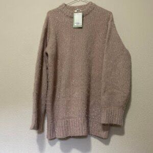 H&M Sparkle Pink Tunic Sweater S NWT